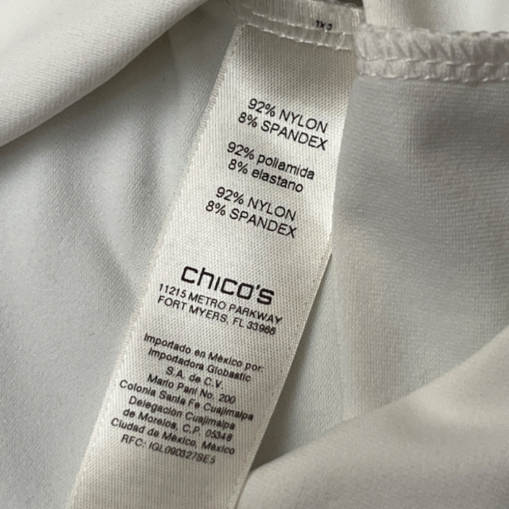 Like New White Chico’s, Sleeveless, Tank Top. Sz. 3 Chico’s. 14/16 Reg. - Picture 8 of 9